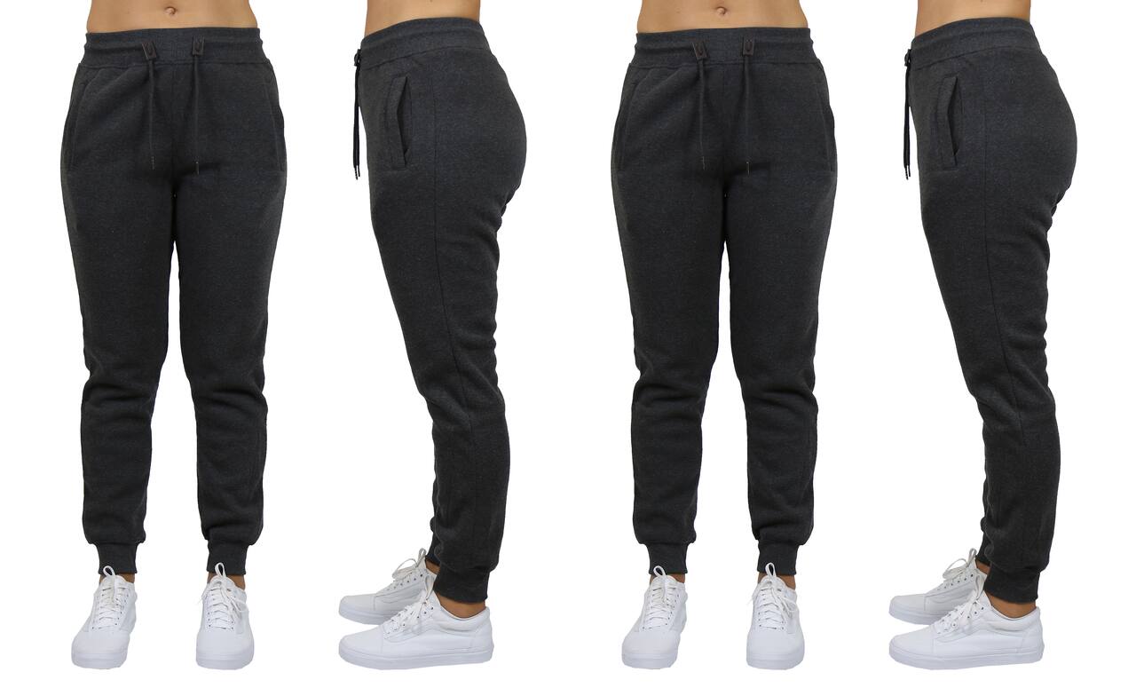 Galaxy by Harvic Women's Relaxed Fit Fleece-Lined Jogger Sweatpants 2 Pack